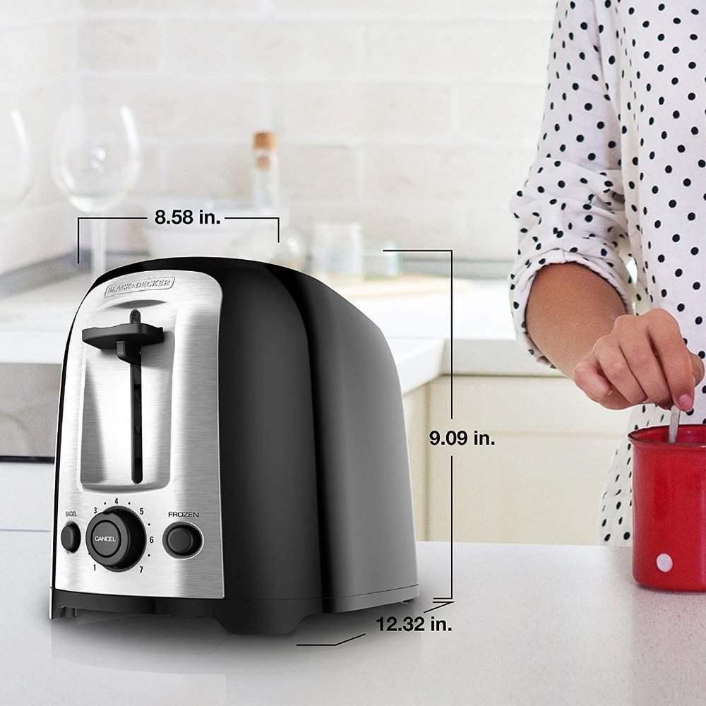 BLACK+DECKER 2-Slice Extra-Wide Slots Toaster